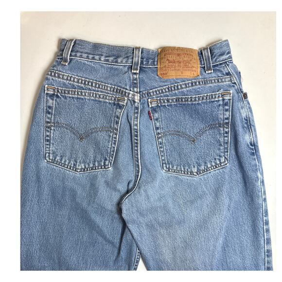 Vintage 90s Levis 505 Relaxed Fit Tapered Leg Denim Jeans Womens 8 Medium Wash - Picture 6 of 9